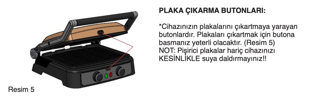 Tefal Gourmet Minute cikarilabilir plakalar